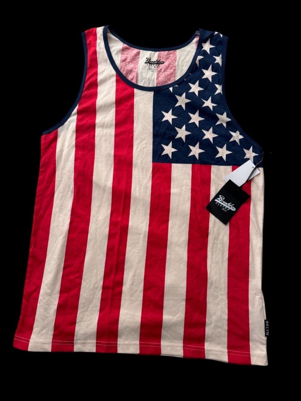 New men’s American Flag Tank Top - Red, White & Blue medium